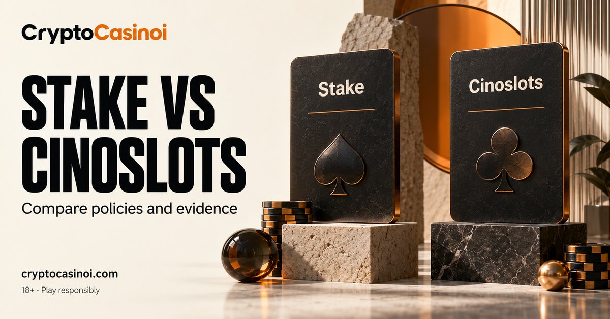 Stake vs Cinoslots: Withdrawal Evidence and Limits