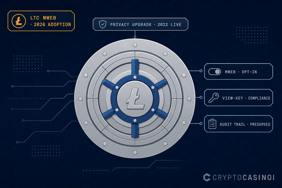 Litecoin MWEB privacy upgrade at crypto casino cashiers with view-key compliance and audit trail preserved by CryptoCasinoi