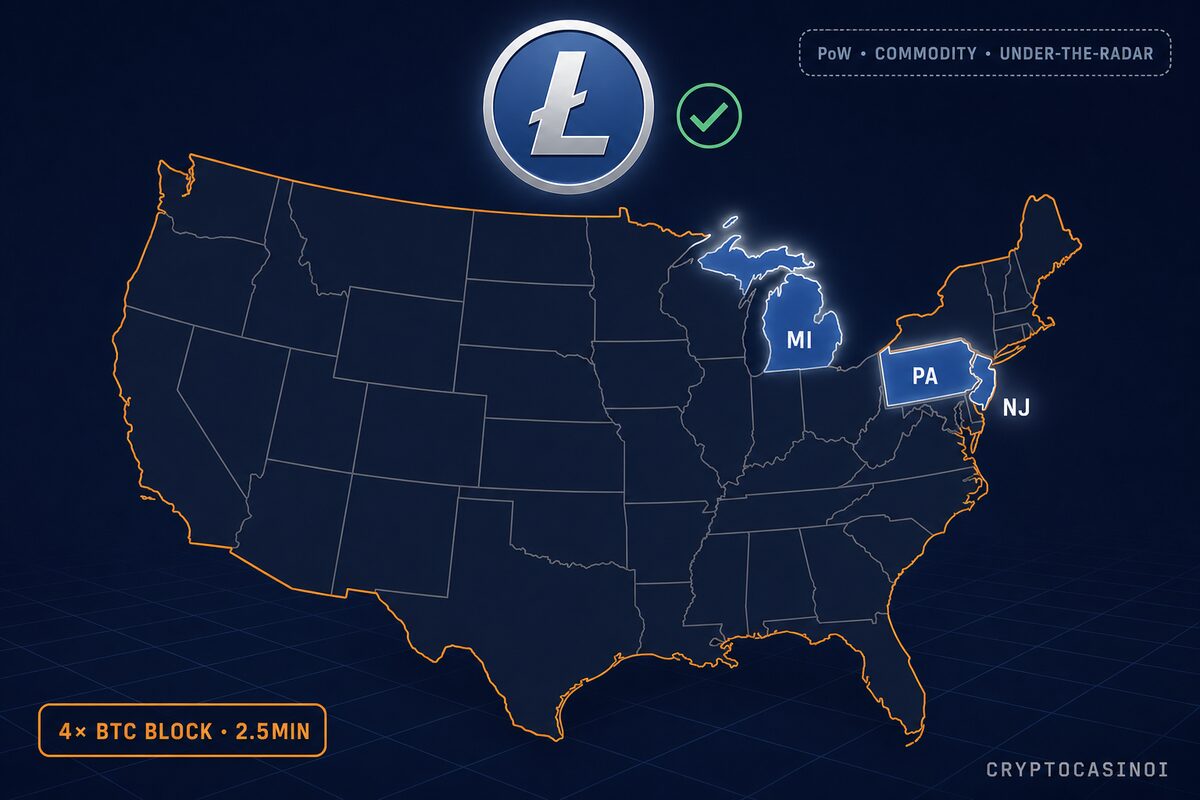 Litecoin casino sites for US players 2026 with 2.5-minute block time and PoW commodity classification by CryptoCasinoi