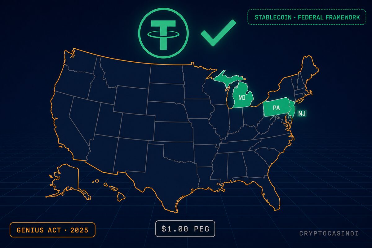 USDT casino sites for US players 2026 with stablecoin federal framework and dollar peg by CryptoCasinoi
